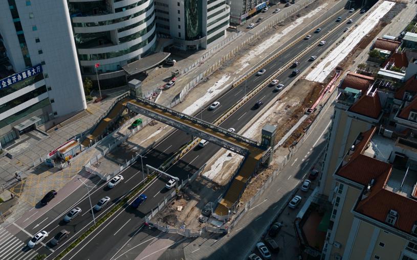 珠海人民路工商大廈鋁合金人行天橋